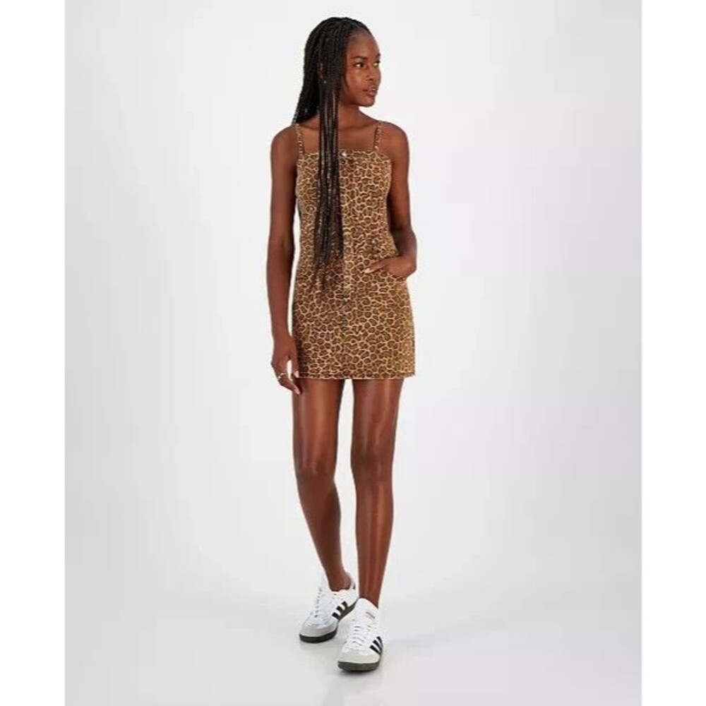 Animal Print 90s Y2k Tinseltown Juniors Denim Mini Dress Medium